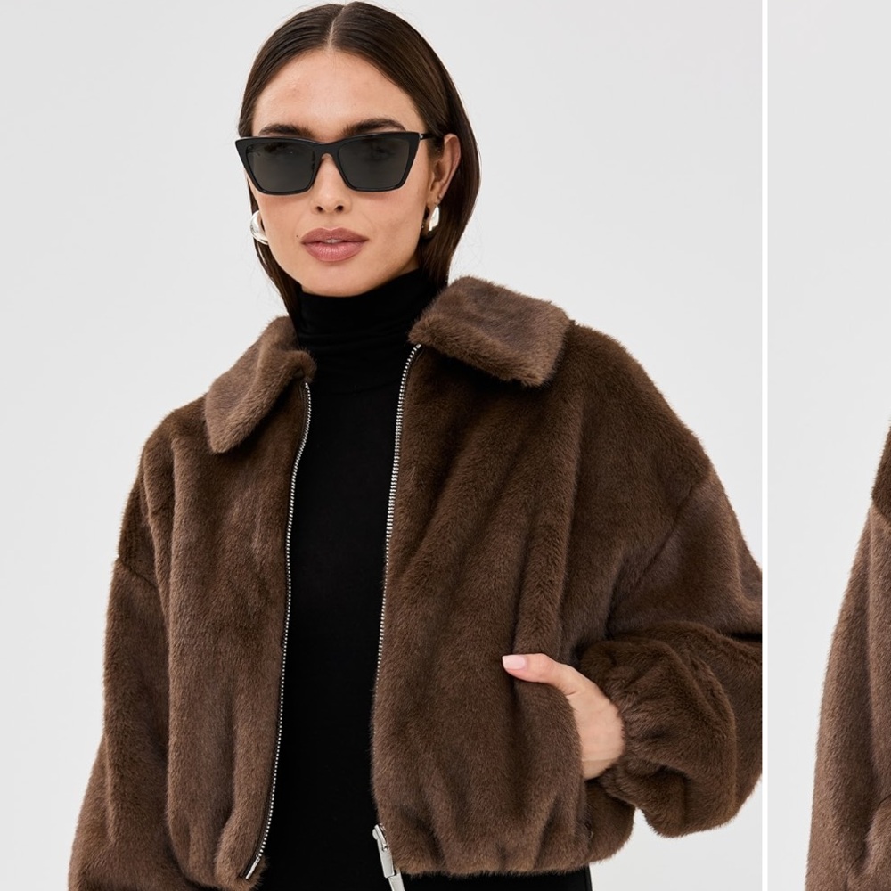 A.L.C. Faux Fur Cropped Esme Jacket - XS NWT Sold Out